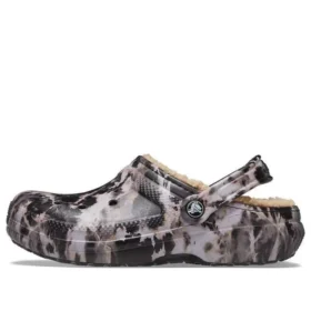 Classic Lined Clog “Black White Beige”