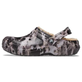 Classic Lined Clog “Black White Beige”