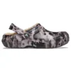 Classic Lined Clog “Black White Beige”