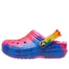 Classic Lined Clog met TieDye-print “Blue Pink”