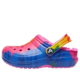 Classic Lined Clog met TieDye-print “Blue Pink”