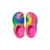 Classic Lined Clog met TieDye-print “Blue Pink”