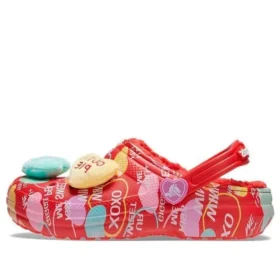 Classic Lined Elevated Sweethearts Clogs “Red multi”