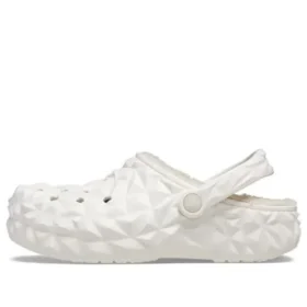 Classic Lined Geometrical Clog “White”