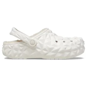 Classic Lined Geometrical Clog “White”