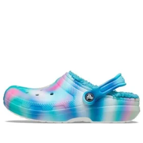 Classic Lined Solarized Clog “White Blue Aqua”