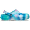 Classic Lined Solarized Clog “White Blue Aqua”