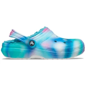 Classic Lined Solarized Clog “White Blue Aqua”