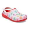 Classic Lined Sweethearts Clogs met verhoogde zool “Rood Wit”