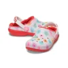 Classic Lined Sweethearts Clogs met verhoogde zool “Rood Wit”
