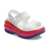 Classic Mega Crush Sandal “Wit Rood Paars”
