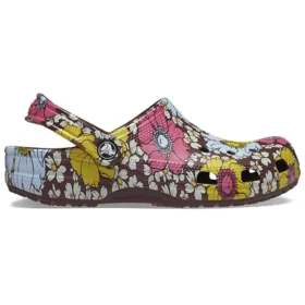 Classic Retro Floral Clogs “Geel-Roze”