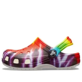 Classic Tie-Dye Graphic Clogs “Purple Red”