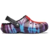 Classic Tie-Dye Stay Warm Cozy Crocs sportpantoffels unisex paars rood