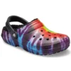 Classic Tie-Dye Stay Warm Cozy Crocs sportpantoffels unisex paars rood