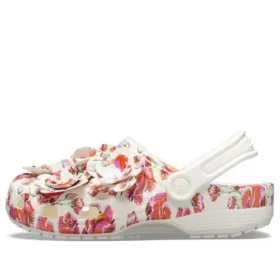 Classic Timeless Clash Roses Clogs “White Rose”