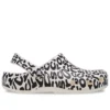 Classic Warped Logo Clogs “White Black”