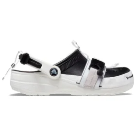 Classic Zip Tie Buckle Clogs “Black White”