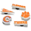 Clemson Univ 5-pack Jibbitz bedels