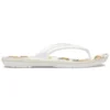 Crocband bedrukte Teenslippers “White Tan”