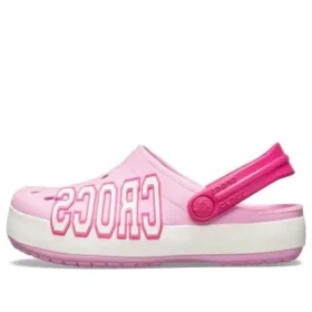 Crocband Logo Clogs “Pink White”