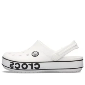 Crocband Logo-Clogs “White Black”