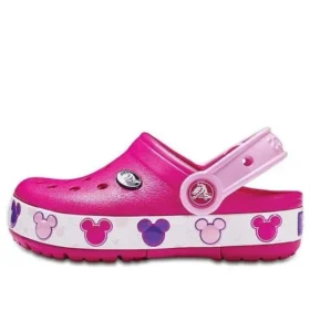 Crocband Mickey Fun Lab Lights Clogs “Pink White”