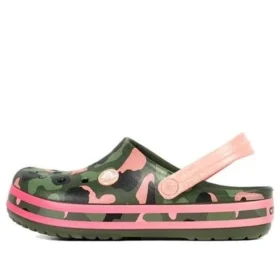 Crocband Multi Graphic Clogs “Groen-Roze”