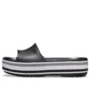 Crocband Platform-slippers “Black Grey White”