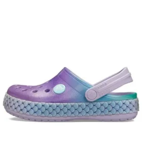 Crocband Rainbow Glitter Band Clogs “Purple Blue”
