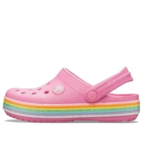 Crocband Rainbow Glitter-Clogs “Roze”