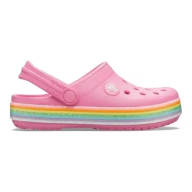Crocband Rainbow Glitter-Clogs “Roze”