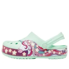 Crocband Unicorn Clogs “Green Red”