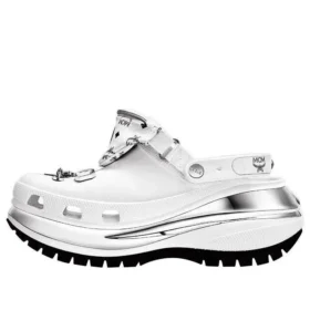Crocs x MCM Mega Crush Clogs “White Silver”