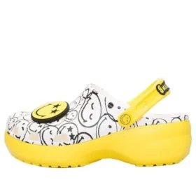 Crocs x Smiley World Charm Classic Platform Clog “Yellow White”