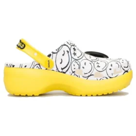 Crocs x Smiley World Charm Classic Platform Clog “Yellow White”