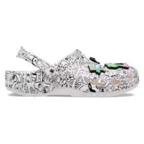 Crocs x Steven Harrington Classic Clogs “Quickstrike – White Black”