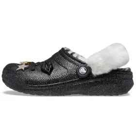 Disco Classic Gevoerde Disco Glitter Clogs “Zwart Wit”