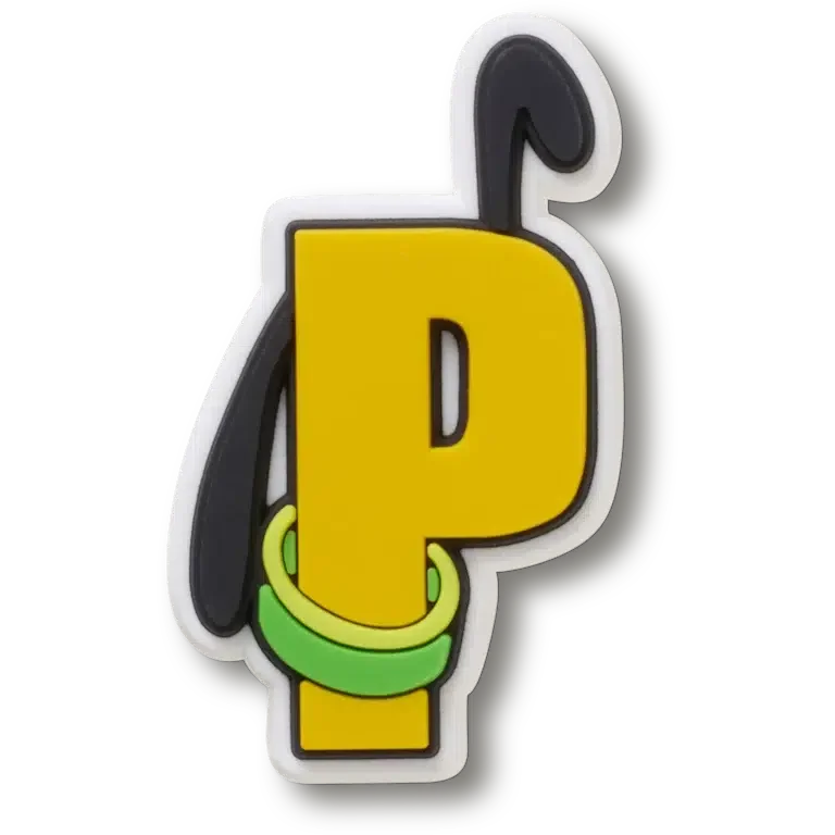 Disney-personage letter P Jibbitz™-bedels Disney-personage letter P Jibbitz™-bedels