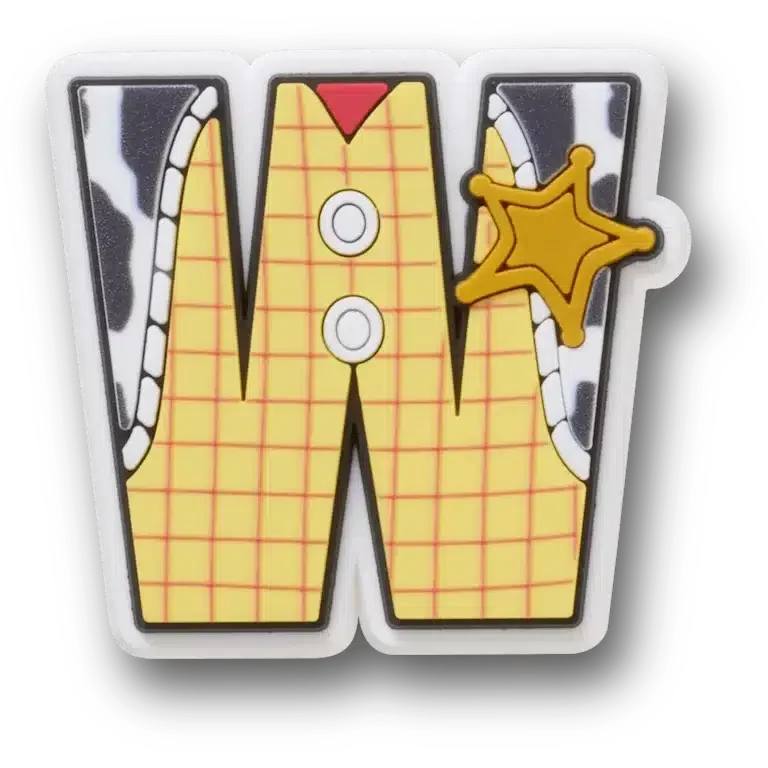 Disney-personage letter W Jibbitz™-bedels Disney-personage letter W Jibbitz™-bedels