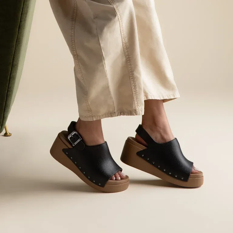 Dylan platform-slipper met studs Dylan platform-slipper met studs