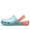 Electro Clogs met achterband en ronde neus “Blue Pink”