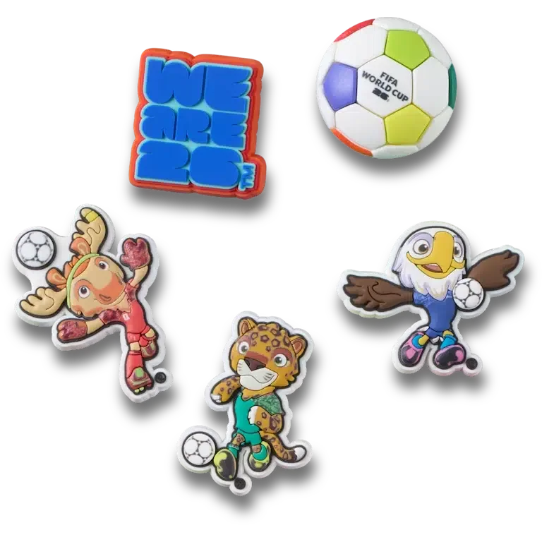 FIFA World Cup 26 5-pack Jibbitz bedels FIFA World Cup 26 5-pack Jibbitz bedels