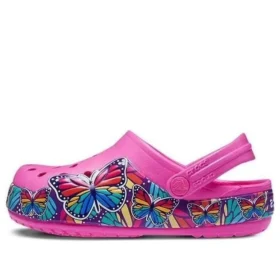 Fun Lab Multi Butterfly Band Light Clogs “Pink Blue”