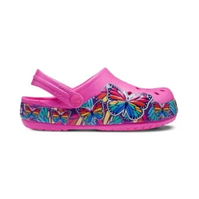 Fun Lab Multi Butterfly Band Light Clogs “Pink Blue”