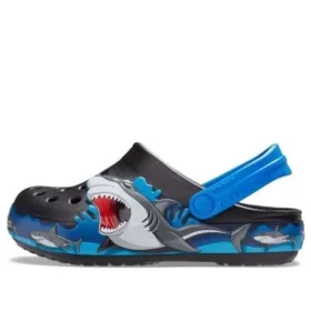 Fun Lab Shark Lights-Clogs “Zwart Grijs Blauw”