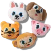 Fuzzy Animal 5-pack Jibbitz bedels
