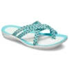 Gebreide Teenslippers Blauw Wit