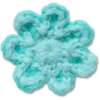 Gehaakte blauwe bloem Jibbitz™-bedels