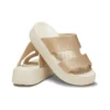 Getaway Platform H-Strap Sandalen “White Brown”